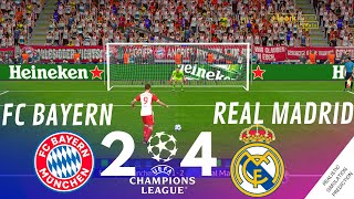 Penalty Shootout  Bayern Munich 24 Real Madrid • Champions League 2324  Video Game Simulation [upl. by Adneral]