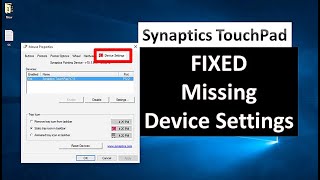 FIXED Synaptic Device Settings Missing [upl. by Tichon]