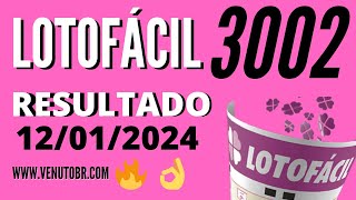 🍀 Resultado Lotofácil 3002 [upl. by Biebel]