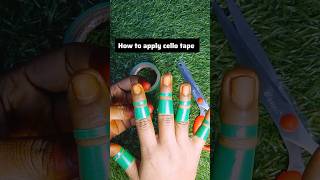 How to apply cello tape finger tapeapplyfingertapetapetrickinstantdiphenna fingerhenna henna [upl. by Fasano]