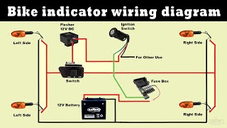 Bike indicator wiring diagram 2 pin flasher [upl. by Einre33]