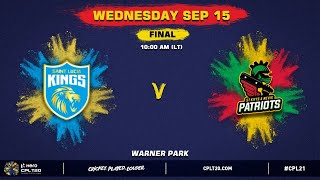 LIVE  Final  Saint Lucia Kings vs St Kitts amp Nevis Patriots  CPL 2021 [upl. by Aneekahs133]