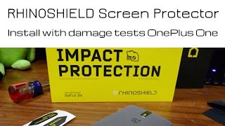 RHINO SHIELD Screen Protector for OnePlus One  Install and Damage Tests [upl. by Strohben]