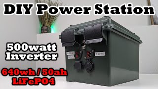 Build Your Own LiFePO4 Power Station  640wh  50ah Ampere Time AKA LiTime Battery Build [upl. by Ydrah883]