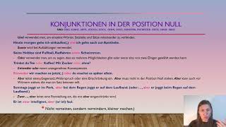 Konjunktionen in der Position Null [upl. by Ashien]