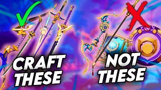 20 UPDATED Best Crafted Weapons Guide  Genshin Impact Crafted Weapon Tier List [upl. by Merrile505]