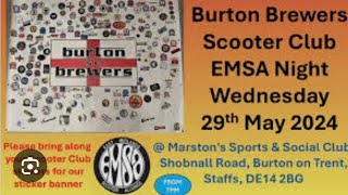 burton brewers emsa night with mercia sc lambretta dcsc [upl. by Savadove]