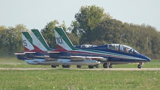 FRECCE TRICOLORI  AEROPORTO DI RIVOLTO 03112024 PARTENZA [upl. by Ahsirhcal864]