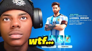 iShowSpeed Reacts To Messi In Fortnite [upl. by Phila728]