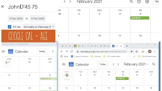 Displaying birthday and age in Googles Calendar [upl. by Jacintha378]