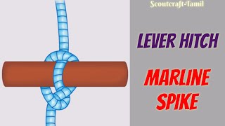 Lever Hitch  Marline Spike  Knots  Pioneering  ScoutcraftTamil [upl. by Mcknight]