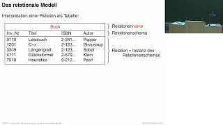 Datenbanken » Logischer Datenbankentwurf » Relationales Modell Definition Integrität [upl. by Jodi]