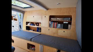 Beautiful micro campervan conversion how to fit it all in a tiny van like a Kangoo Maxi [upl. by Ahsiniuq]