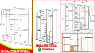 MEDIDAS DE CLOSETPLANOS DE CLOSET2021 [upl. by Yllehs]