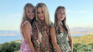 Amanda Holden stuns in mini dress alongside lookalike daughters during Greek getaway [upl. by Standley224]