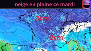 Risque de NEIGE en NORMANDIE dans le CENTRE et en VALLEE DU RHONE ce mardi point météo du 070124❄️ [upl. by Pare293]