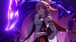 Gameplay Yae Miko Idle Elemental Skill and Burst  Leak Genshin Impact 25 [upl. by Vinaya656]