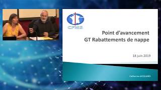 Avancement du GT CFMS quotRabattements de nappequot  18 juin 2019 [upl. by Melan495]