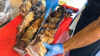 Argentina Street Food Huge Blocks of Juicy Meat Pork Loin Roast Beef and more [upl. by Etnecniv]