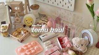 huge aesthetic temu haul 🍞 makeup room decor useful items [upl. by Gilles]