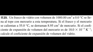 Un frasco de vidrio se llena al tope con mercurio Ejercicio de Expansión Térmica [upl. by Heyman867]