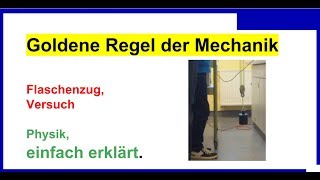 Flaschenzug Versuch dazu Goldene Regel der Mechanik 1 Physik [upl. by Isac435]