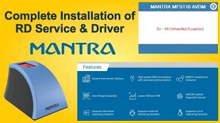 Mantra MFS L1110 Rd service installation Process 2024 [upl. by Larson]