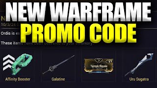 New Warframe Promo Code Free Galatine Affinity Booster Mod And Sugatra [upl. by Nylazor882]