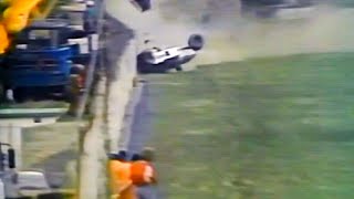 Nelson Piquet Big Crash 1987 F1 San Marino GP Qualifying [upl. by Dorothee]