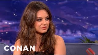 Mila Kunis Has A Badass Stare Of Doom  CONAN on TBS [upl. by Aeli]