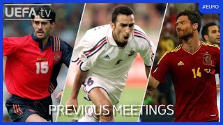 SPAIN v FRANCE Previous Meetings  Caminero Djorkaeff Alonso [upl. by Lidah]