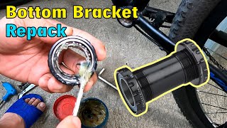 Hollowtech Bottom Bracket Maintenance  Rebuild  Regrease  Tagalog [upl. by Merline]