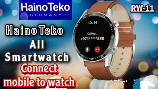 Haino Teko RW11 smartwatch unboxing amp full review show connect mobile to watch [upl. by Hardej]