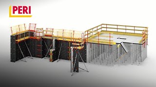 PRODUCT  PERI DUO Animation – The lightweight formwork for walls columns and slabs EN [upl. by Seigler]