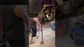 Super rusty dodge axle nut removal [upl. by Annaili129]