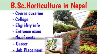 BSc Horticulture in Nepal  Horticulture amp Floriculture Management Course  Career in Horticulture [upl. by Norrehs]