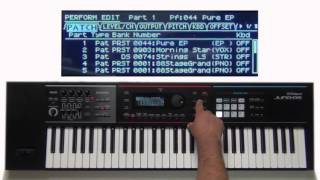 Roland JunoDS  Advanced Layers and Splits 01 [upl. by Llenrub]