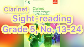 Grade 5 No 1324  ABRSM Clarinet Exam Sightreading specimen tests from 2018 syllabus [upl. by Darline]