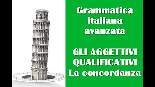 La concordanza degli aggettivi qualificativi  Grammatica italiana avanzata [upl. by Bithia634]