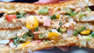 Crispy Bread Sandwich Recipe  Quick amp Tasty  Easy amp Delicious Bread Sandwich  A Simple Snacks [upl. by Dun]