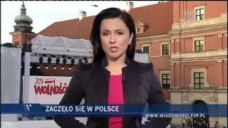 TVP1 Wiadomości  Intro 25 lat wolności 2014 [upl. by Marshal405]