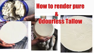 How to Render and Purify Tallow  How to Render Pure and Odorless Tallow [upl. by Dyson]