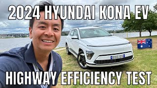 2024 Hyundai Kona Electric Vehicle Highway Efficiency Test Australia [upl. by Kathi]