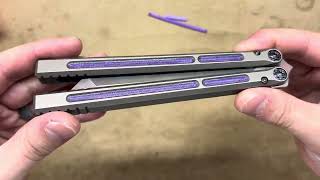 Henninger Designs Telesto Balisong Install Guide for Zippy Inlays [upl. by Orabla]