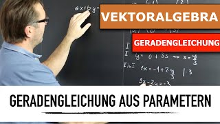 Umformen der Parameterdarstellung einer Geraden in die Normalform  Geradengleichung explizit [upl. by Yleak898]