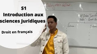 Introduction aux SCIENCES JURIDIQUES  Partie 1 S1 DROIT EN FRANÇAIS maroc [upl. by Favrot]