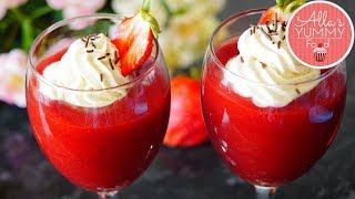 Strawberry Kissel Recipe  Kissel  Клубничный кисель [upl. by Wolk]