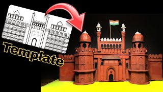 How to Make Red Fort  Template Link in Description [upl. by Eelyac]