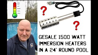 Using Gesail 1500w Immersion Heater in 24 above ground pool Will it work [upl. by Rosenfeld]