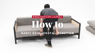 HOW TO Schlafsofa NARVI von Innovation®  Bettfunktion erklärt  Sofawunderde [upl. by Liz826]